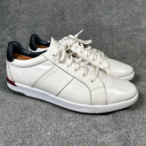 Florsheim Crossover Sneaker White Leather Lace To Toe Mens 9.5 M 14307-100